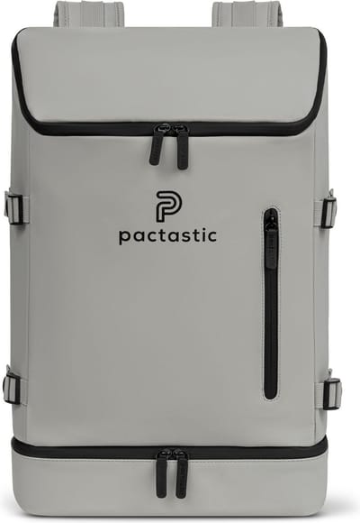 Pactastic Daypack Rugzak met laptopvak Urban Collection Zipper Backpack 50 cm 26L Grey Grijs
