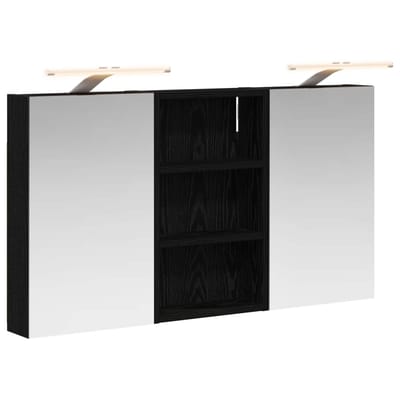 vidaXL - Badkamerkast - set - 3 - st - 90 - x - 10,5 - x - 50 - cm - Bewerkt - hout