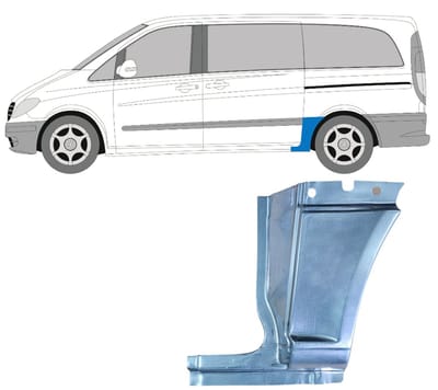 Reparatiepaneel achterspatbord voor Mercedes Vito W639 2003-2014 / Links