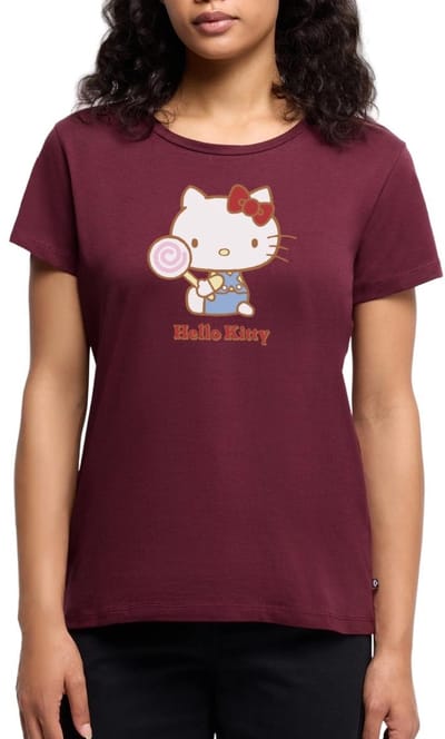 Hello Kitty Met Een Lollipop Premium T Shirt Dames