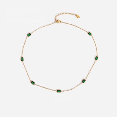 Ketting met Groene Zirkonia – Elegant & Stijlvol | Twinolo