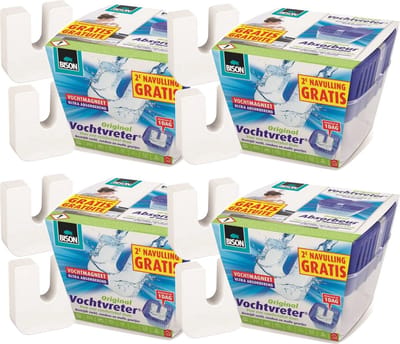 Bison Vochtvreter + navul 450GR - 4 stuks