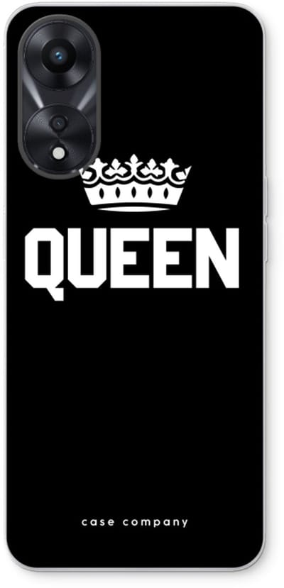 Case Company® - Hoesje geschikt voor Oppo A78 5G hoesje - Queen zwart - Soft Cover Telefoonhoesje - Bescherming aan alle Kanten en Schermrand