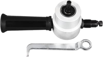 Metalen Plaatknipper - Nibbler Kniptang - Metaal Bewerken - Dubbele Kop 360 Graden - 18 mm dikte - Zilver