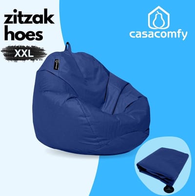 Casacomfy Zitzakhoes – Pear XXL – Zonder Vulling – Blauw – Stoffen Bekleding – Volwassenen & Kinderen