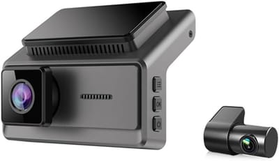 3,75 inch dashcam met dubbele opname, wifi, 2K + 1080p HD-video en bewegingsdetectie voor montage op de voorruit
