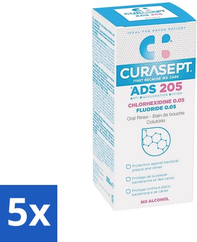Curasept Mondspoeling 0,05% CHX 200 ml - Bulkverpakking - 5 stuks