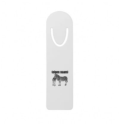 Hacebo® - 2 zebra's met eigen naam metalen boekenlegger - Zebra - dieren liefhebber - iemand die houdt van zebra's - verjaardag - cadeau - kado - geschenk Bladwijzer boekenleggers - 12.7 cm x 3.2cm