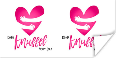 Poster Beterschap - Quote - Knuffels - 120x60 cm