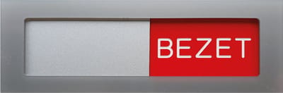 GM-242 15x4cm Schuifbordje acrylaat zilver groen/rood