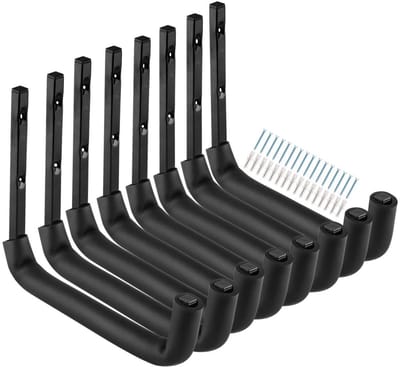 Dailygoods- Opslaghaak Heavy Duty - 8 Pack - Wandmontage - Garage Haken - Muurbevestiging - Lading Capaciteit 25 kg - 25,5 cm - Opberghaken