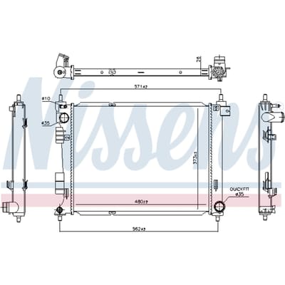 Radiator, motorkoeling NISSENS 606735