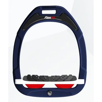 Ultra Grip Inclined Stijgbeugels Marine/Wit/Rood Flex-On Green Composite