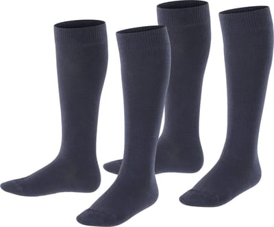 Esprit Foot Logo 2-Pack versterkt slijtvast katoen multipack kniekousen kinderen blauw - maat 23-26