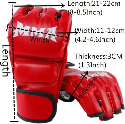 Bovista MMA Handschoenen - Gloves - Sparring Handschoenen - Heren - Dames - Grappling - Bokshandschoenen - Vecht Handschoenen - Wit
