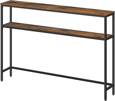 Consoletafel met 2 niveaus - Bijzettafel Haltafel - Woonkamer Organisatie - Smal Compact Ontwerp - 120 x 80 cm