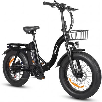 ESKUTE D202 Opvouwbare Elektrische Fiets met voorrekje, 48V 20.8Ah Batterij