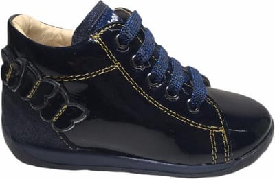 Falcotto 3 vlinders veter schoenen 1605 lak navy mt 24