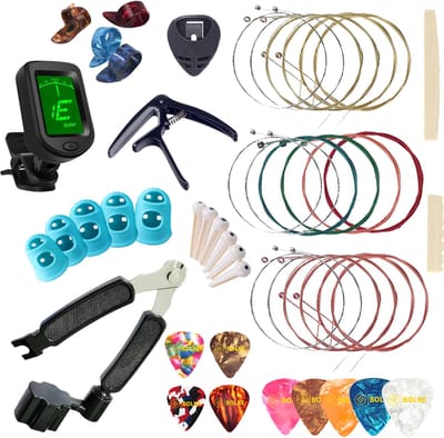 Bolke® - gitaarsnaren - nylon gitaarsnaren akoestische gitaar - plectrum - gitaar stemapparaat - gitaaraccesoires - gitaar stemmer - capo - complete set!