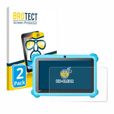BROTECT - Screenprotector voor zcobro KIDS710 7" - Folie Beschermfolie transparant 2 Stuks