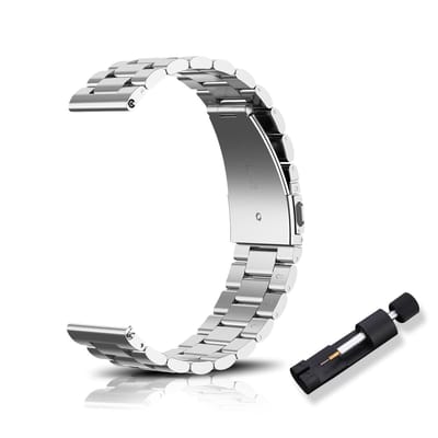Dailygoods- Reservearmband Roestvrij staal - Snelsluiting - Horlogeband 16mm/18mm/20mm/22mm - Geschikt voor dames/heren - Gepolijst design