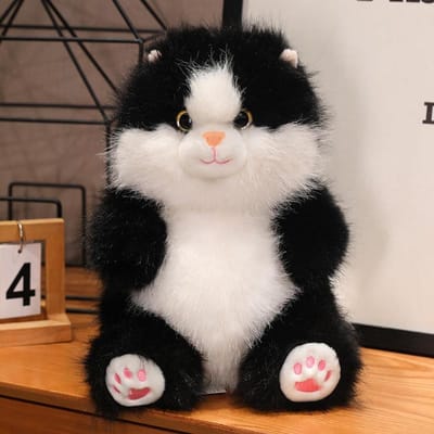 Poupée chat en peluche de style nouveau, chat en sable doré, mignon et créatif, cadeau d'anniversaire 32 cm