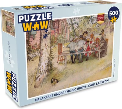 Puzzel Breakfast under the big birch - Carl Larsson - Legpuzzel - Puzzel 500 stukjes