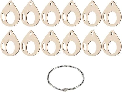 Houten Borduurgaren Klopjes - Draad Organizers - Handwerk Opslag - Innovatief Druppelontwerp - 200 Stuks - Houtkleur