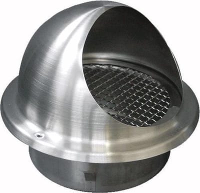 Bolrooster met grofmazig gaas Ø125 mm - RVS - AIRACE