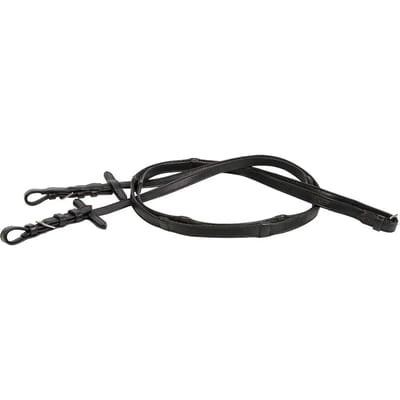 Zachte lederen paardenteugels met stoppers Harry's Horse Sensitive