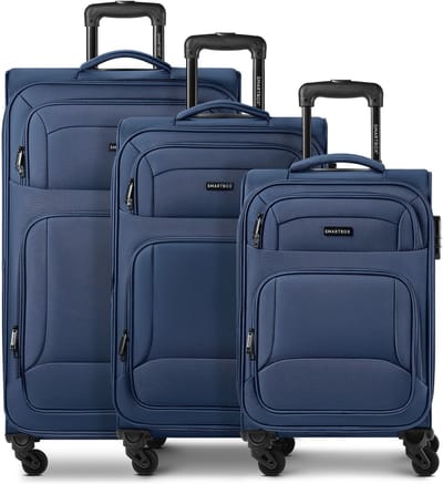 Smartbox Edition 04 4 wielen Kofferset 3-delig met uitbreidingsplooi - Zachte bagage - Combinatieslot - navy