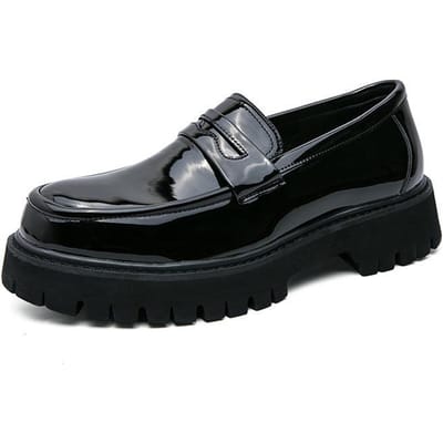 Lente Nieuwe Zakelijke Herenschoenen Modieuze Smiley Benen Schoenen Veelzijdige Dikke Zool Zwarte Casual Schoenen Heren 47 black