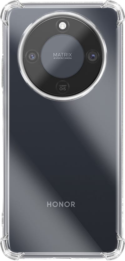Mayaxess, Hoesje voor Honor Magic 8 Lite van Siliconen met Versterkte Schokbestendige Hoeken, Transparant