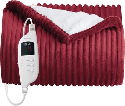 Elektrische Deken - Warmtedeken - Comfort Verwarmen - 6 Warmtestanden - 130 x 180 cm - Rood