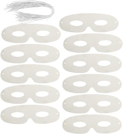 Set van 40 Witte Papieren Oogmaskers voor Schilderen, DIY Decoratie en Cosplay, Lege Maskers voor Creatieve Projecten