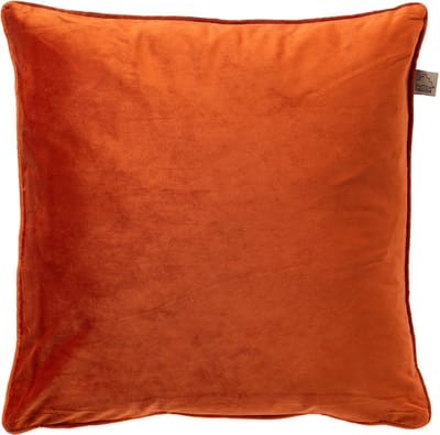 Dutch Decor FINN - Sierkussen 45x45 cm - velvet - effen kleur - Potters Clay - oranje - Inclusief binnenkussen - Luxe kussens voor woonkamer & bank