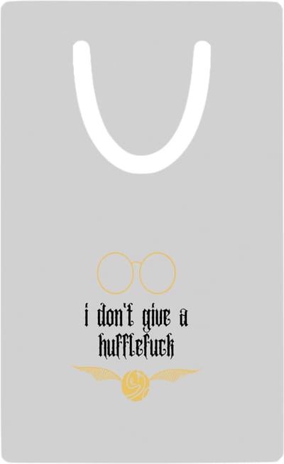 Hacebo® - I don't give a hufflefuck metalen boekenlegger- Quotes - het boeit mij niet - grappige tekst - quotes - verjaardagscadeau - verjaardag - cadeau - kado - geschenk - gift Bladwijzer boekenleggers - 7.6 cm x 5cm