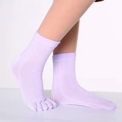 Finnacle - Yogasokken - Yoga sokken - Lila - Maat 36-40 - Teensokken - Antislip - Pilatessokken - Sportsokken - Uniek - Krachtig - Compact - Maat 36-40 - Antislip - Pilates - Sport - Yoga - Sokken