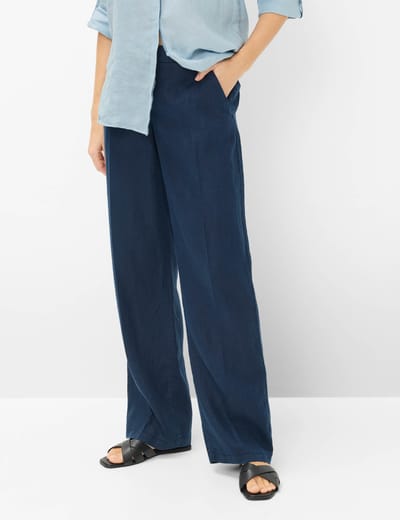 Brax Dames Palazzobroek  Style MAINE NAVY, donkerblauw, maat 36