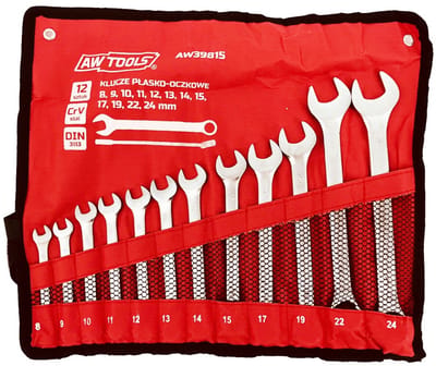 AWTOOLS - Series - Combinatie Sleutelset - 12 Stuks - 8-24 mm