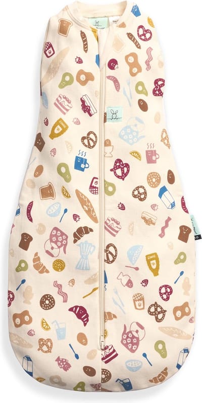 Ergopouch Cocoon inbaker slaapzak - 0,2 Tog - Slaapzak Baby - Inbakerslaapzak - Slaapzakken - Zomer slaapzak - Slaapzak 60 cm - Bon Appetit