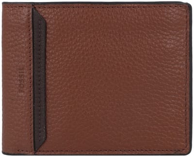 FOSSIL Portemonnee Huntington Bifold With Flip ID Medium Brown Bruine