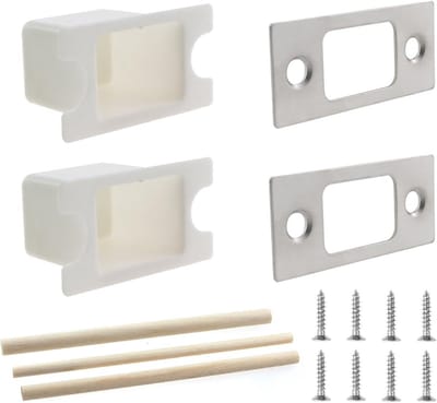 Set van 2 deurslotplaten - Veiligheidsdeurslot en deurvergrendelingsplaat