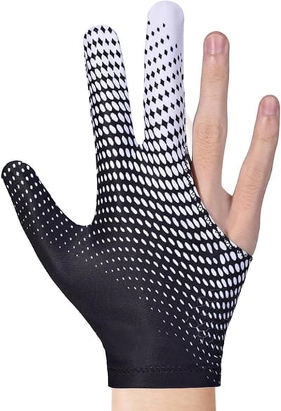 Biljarthandschoenen - Poolhandschoenen - Verbeteren Spel - Drie Vinger Ontwerp - Unisex Maat - Zwart