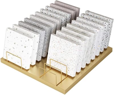 Tegelmonster display rek voor handel toont, multi-layer glas sjablonen houder, grote capaciteit metalen monster standaard voor keramische tegels/houten bakstenen