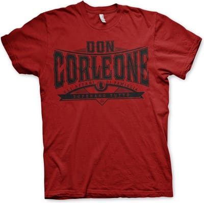 The Godfather Don Corleone Superano Tutto T-shirt Tango-Red