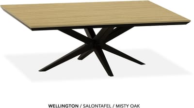 Maxfurn - Zeer krasvaste salontafel met verjongde rand | Kleur: Misty oak | 135x67cm