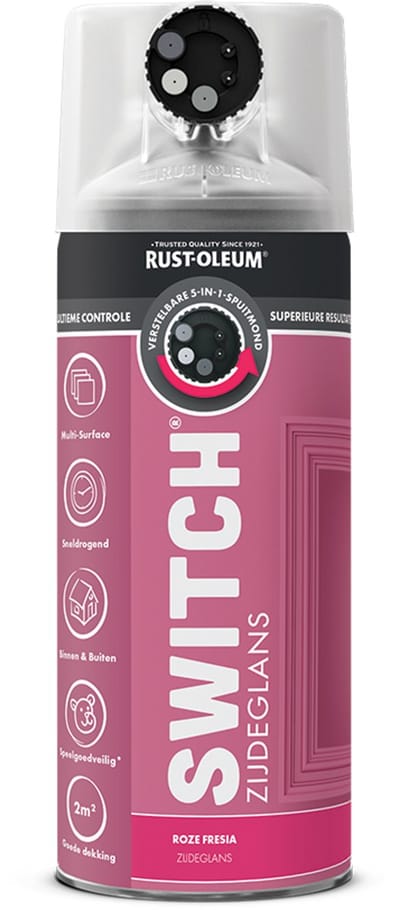 Rust-Oleum Switch Spuitbus Verf Zijdeglans 400ml - Roze Fresia