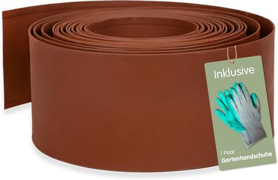 Metalen Tuinrand Afboording Voor Bloembedden en Paden - Roestkleur 14x500 cm