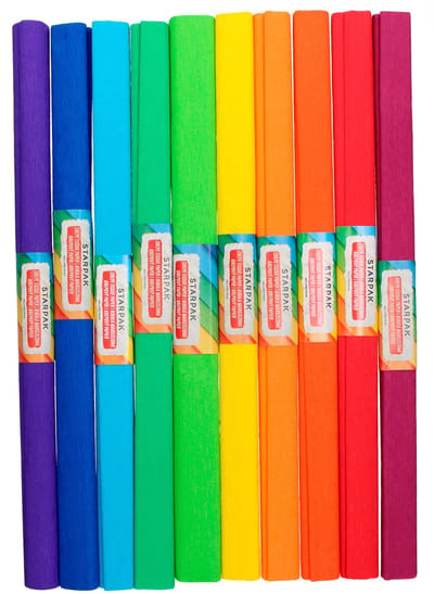 Crêpepapier Regenboog, set van 10 kleuren